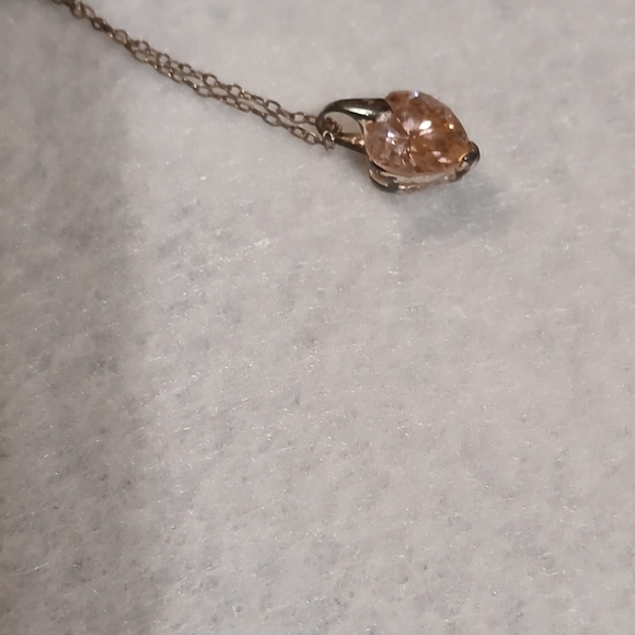 Pink Heart Pendant Necklace - Picture 3 of 4